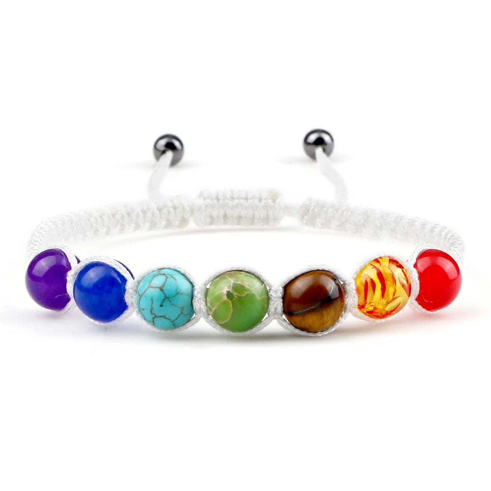 Chakra Armband handgemacht
weiß