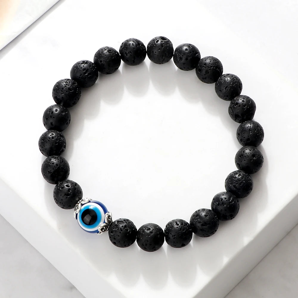 Elementerus Augen Armband Lavastein