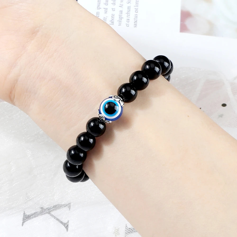 Elementerus Augen Armband Onyx getragen