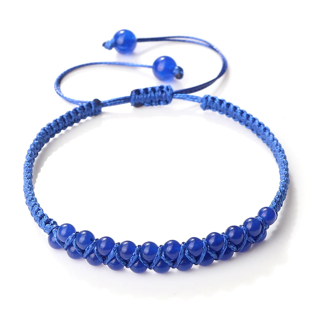 Energiefluss Armband – Doppelstein Blau