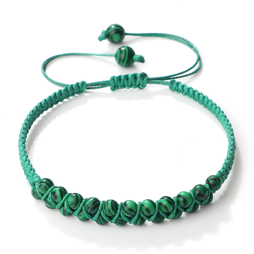 Energiefluss Armband – Doppelstein Malachit