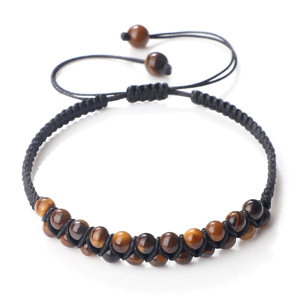 Energiefluss Armband – Doppelstein Tigerauge
