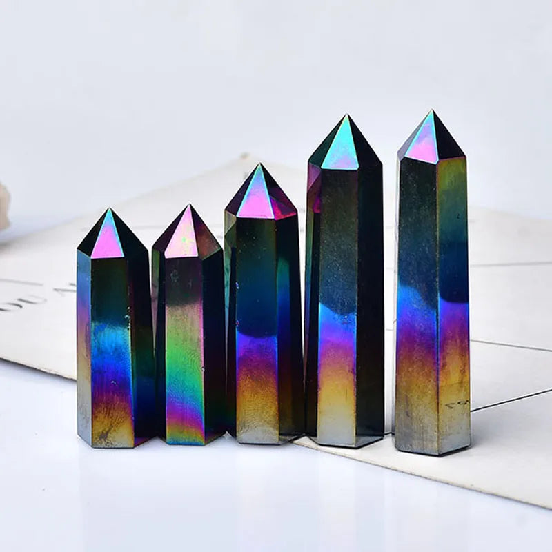 Geschliffener Regenbogen Obsidian
in 3 verschiedenen größen sortiert