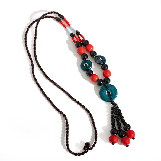 Amara Boho Halskette mit verstellbarer Kordel