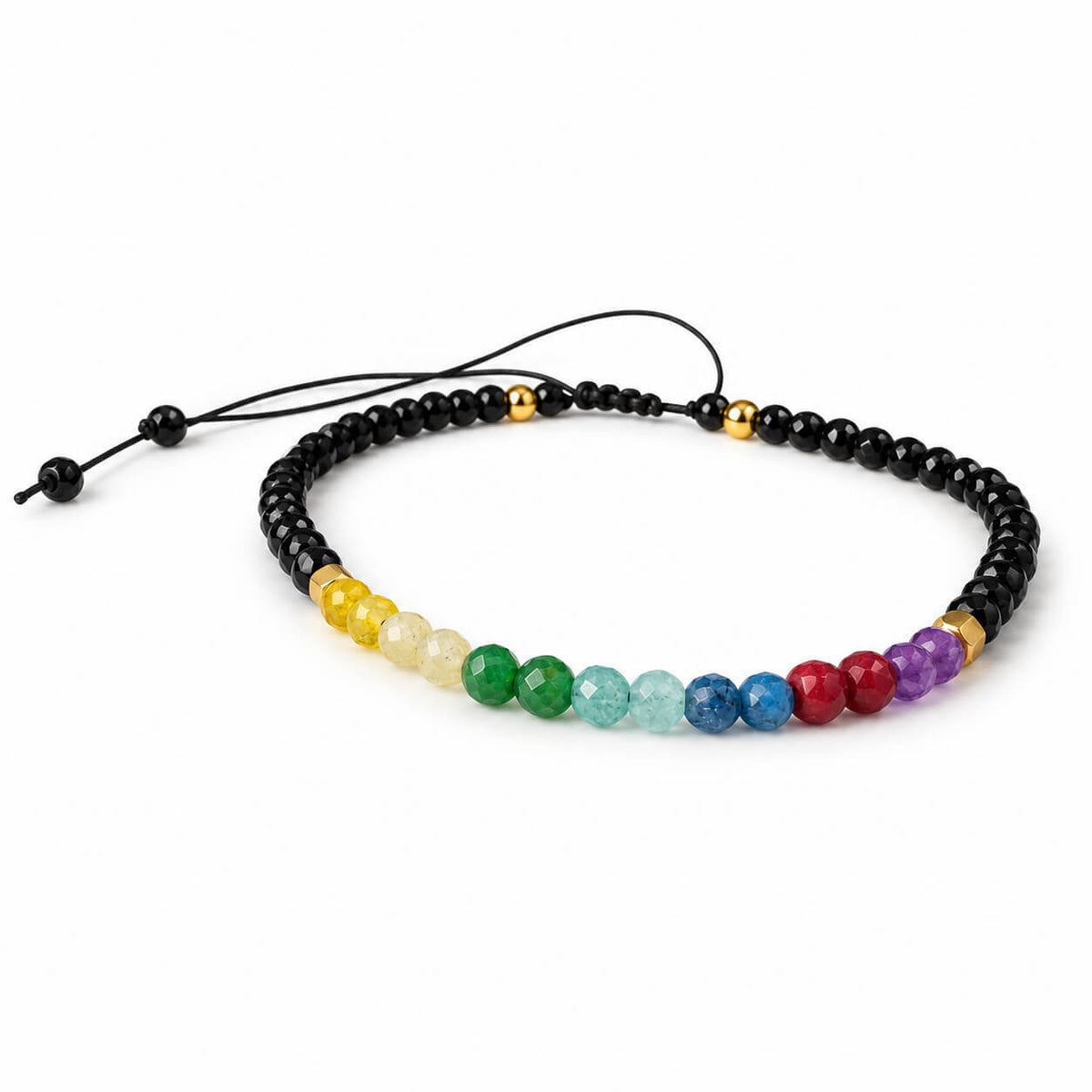 Chakra Balance Armband mit verstellbarem Knoten
