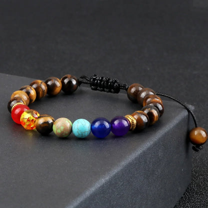 Chakra Prisma Armband Tigerauge von oben