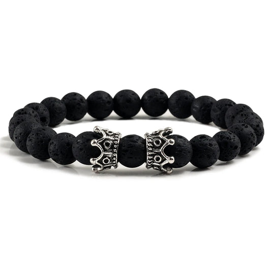 Crown Balance Armband Lavastein