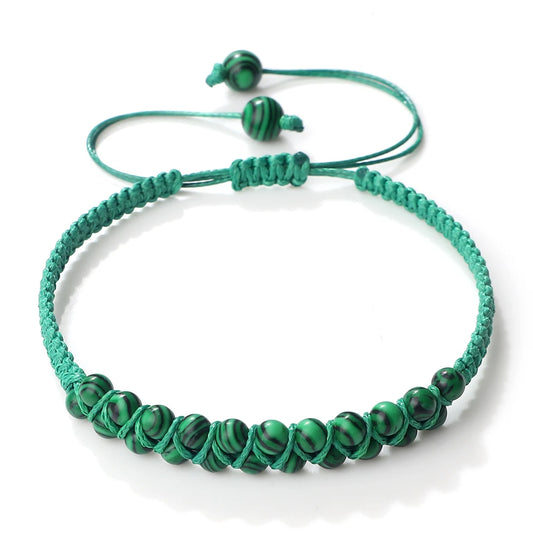 Energiefluss Armband – Doppelstein Malachit