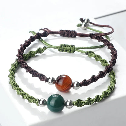 Erdungsknoten Armband Grün und Braun