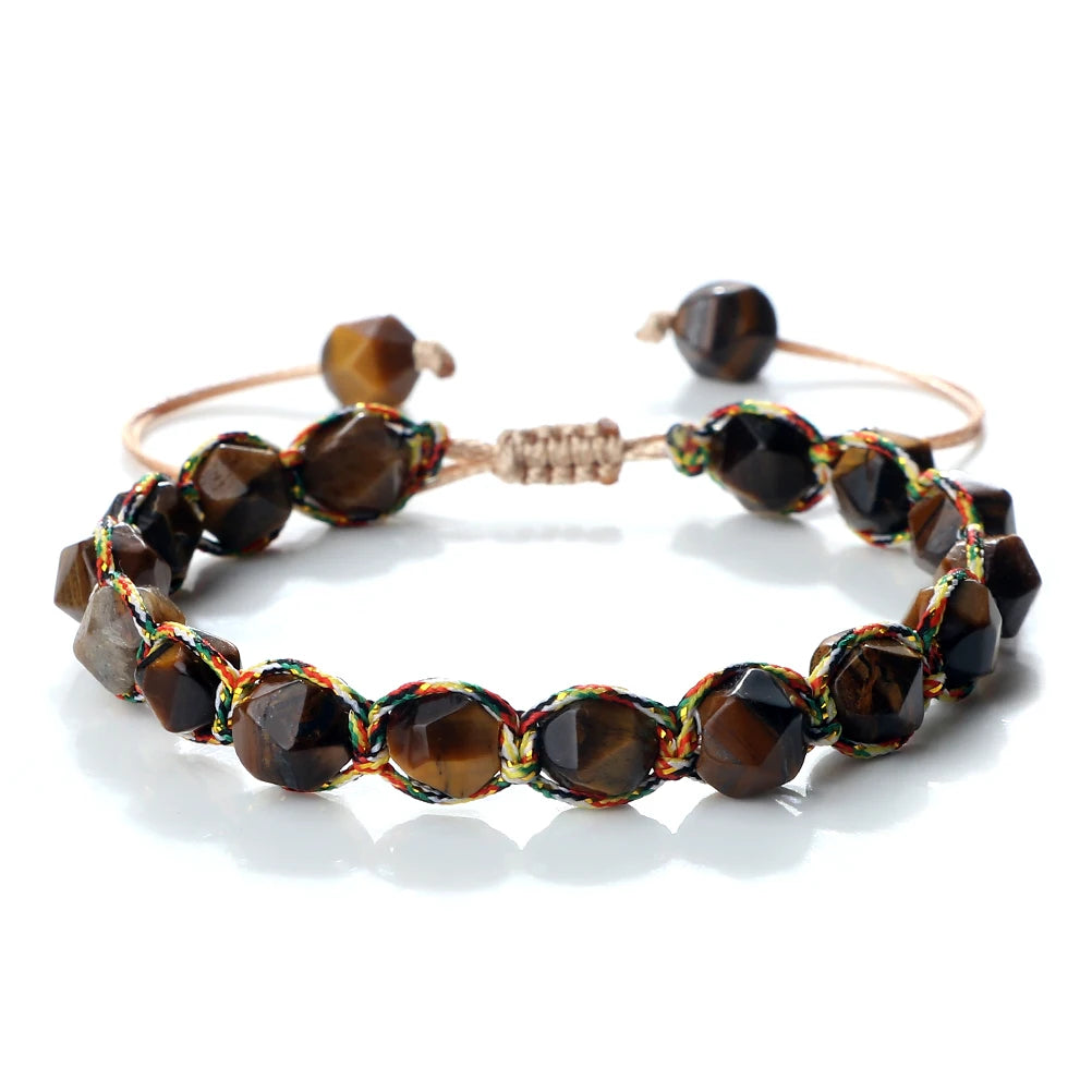 Kraftstein Knotenarmband Tigerauge