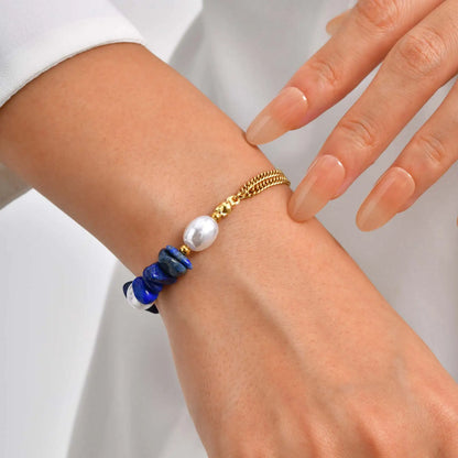 Lapislazuli Elegance Armband angezogen