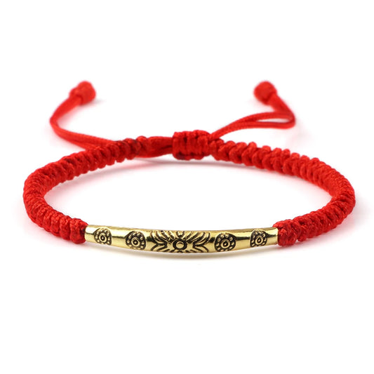 Schutzknoten Aurum Armband rot