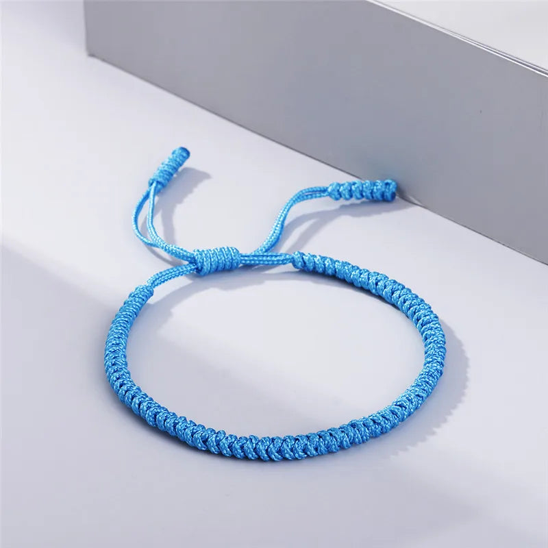 Zen Harmony – Handgewebtes Glücksarmband Blau